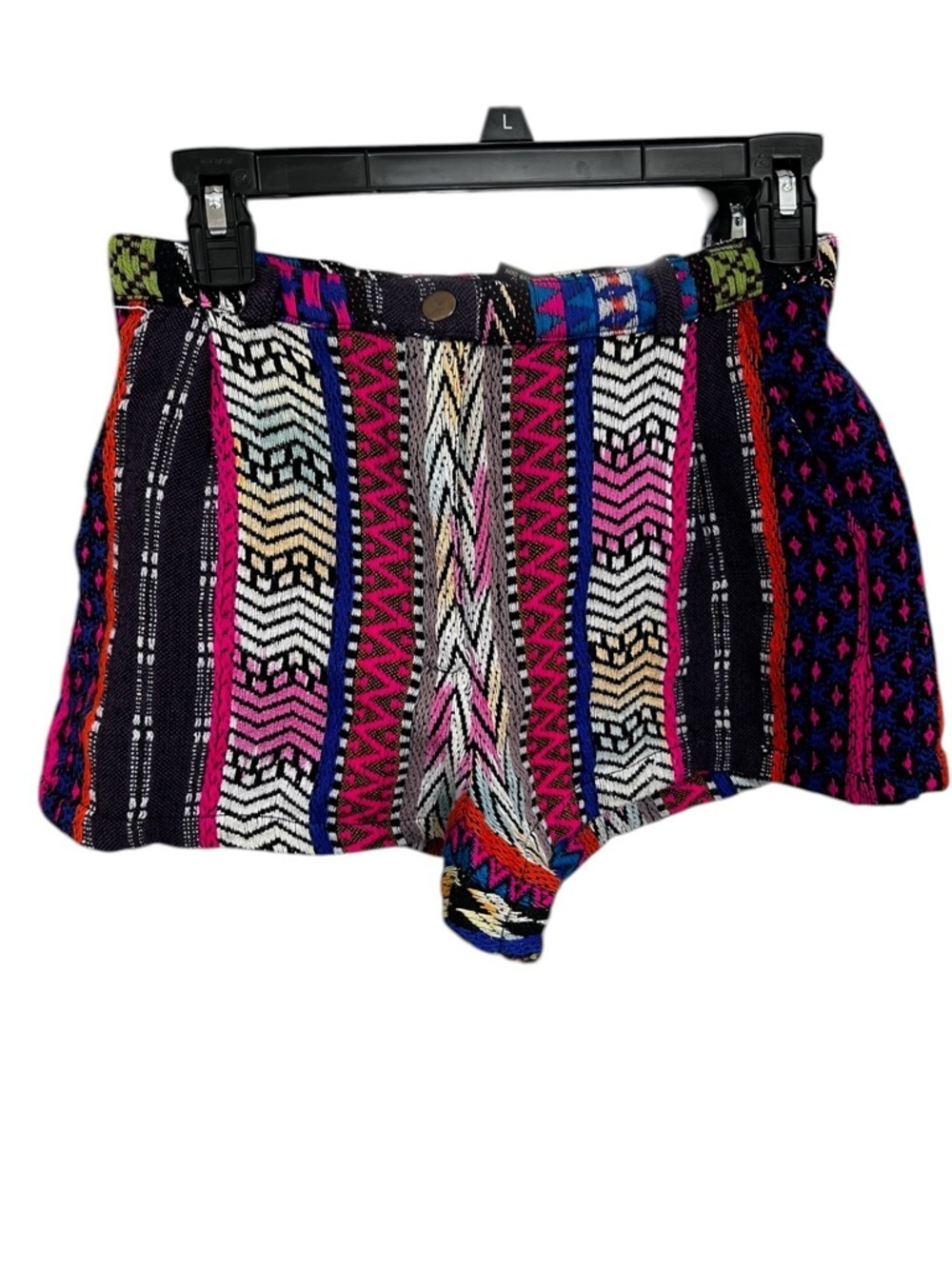 Angie Boho Multicolor Striped Woven Women’s Shorts Sz M